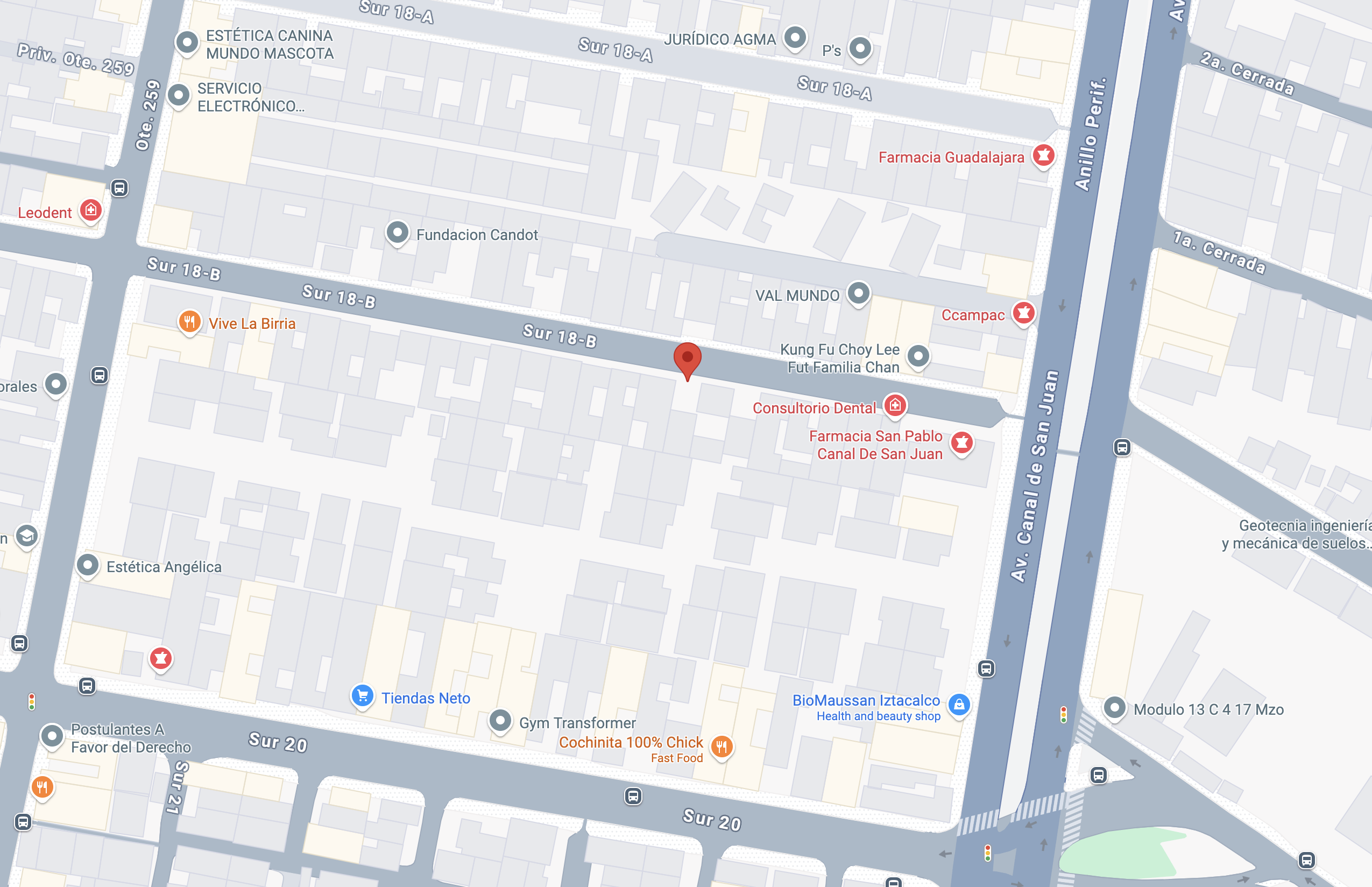 Google maps view of the main event's location.